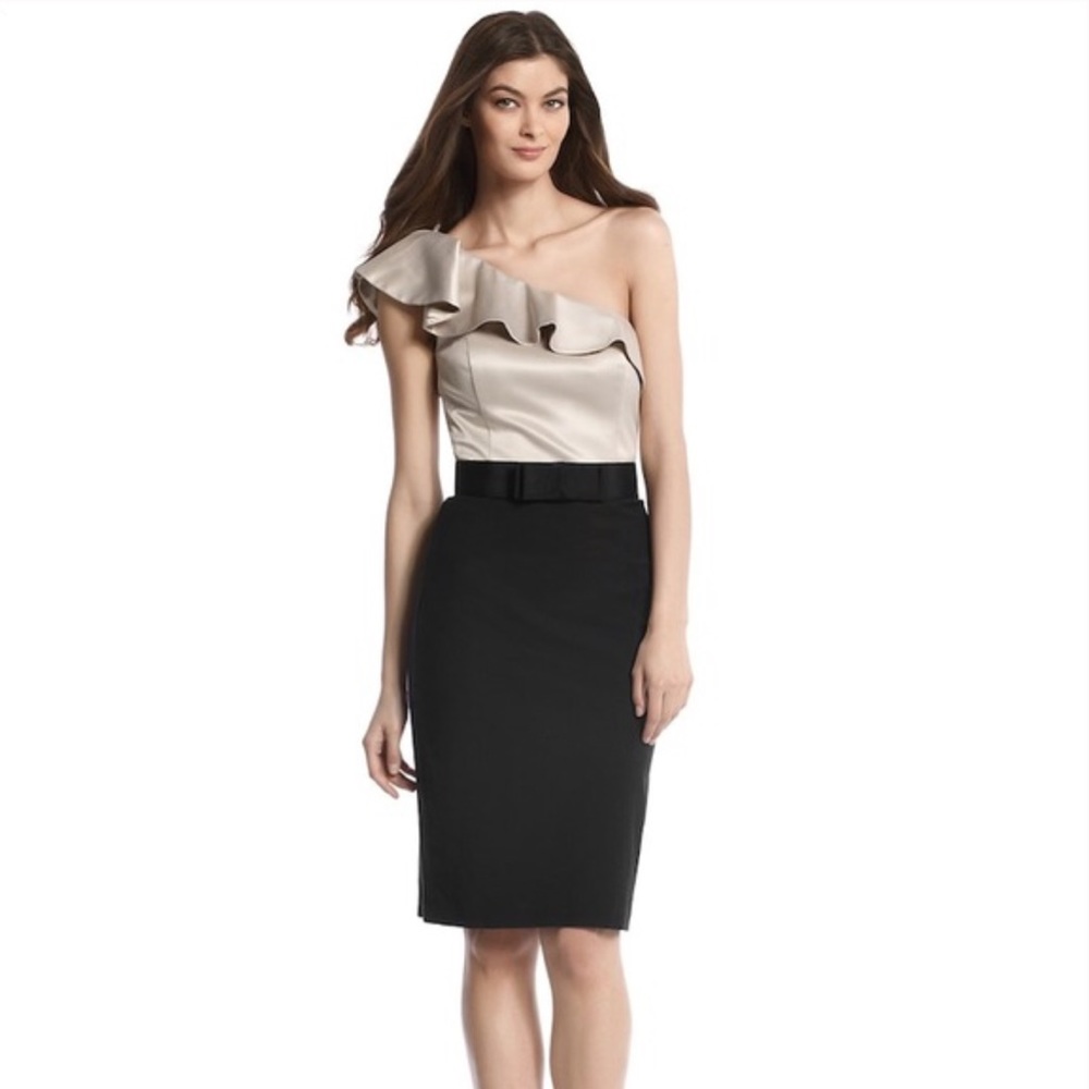 WHBM One-Shoulder Ruffle Dress NWT